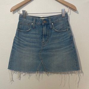 Madewell High-Waist Denim Mini Skirt